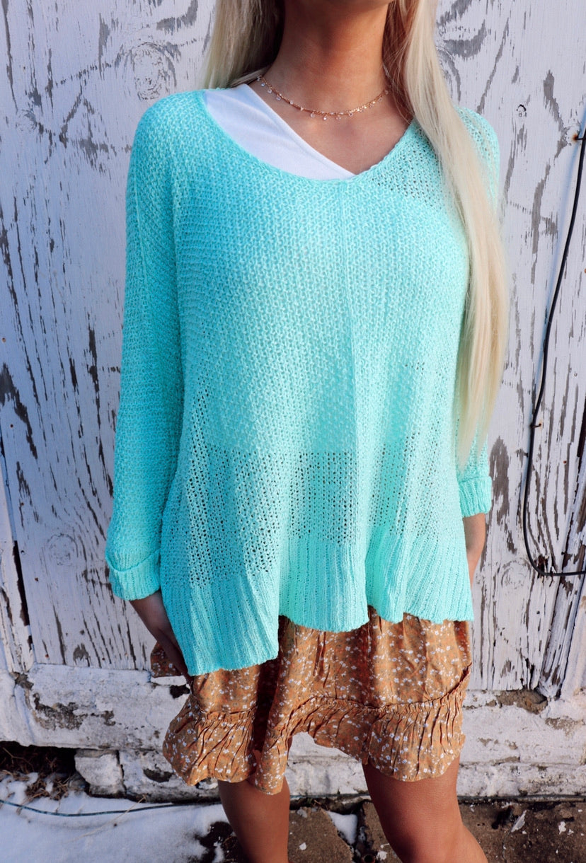 Layer Sweater in Mint