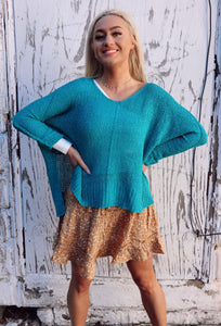 Layer Sweater in Teal