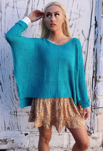 Layer Sweater in Teal